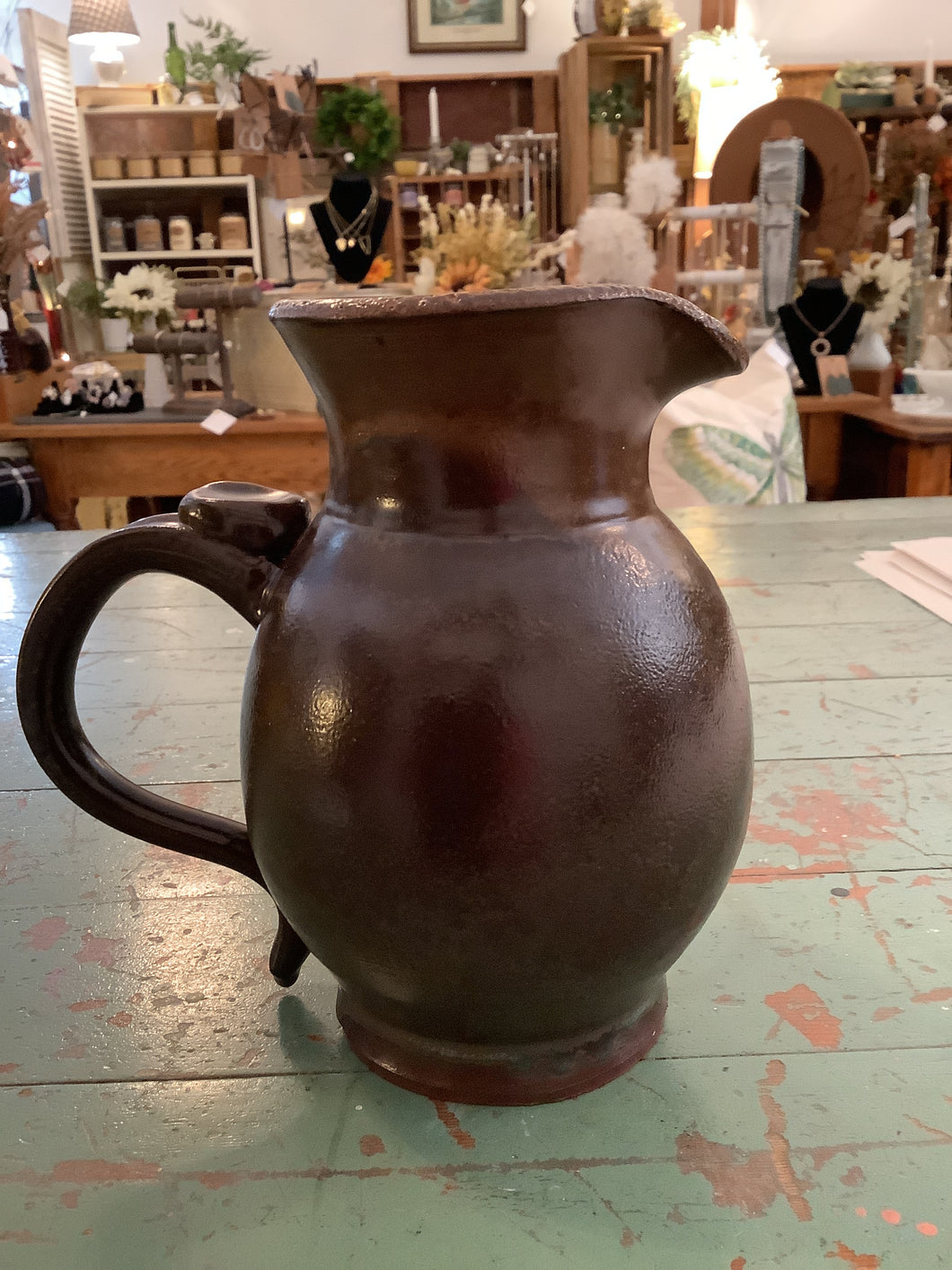 Studio pottery pitcher