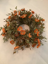 Load image into Gallery viewer, Floral candle ring - orange
